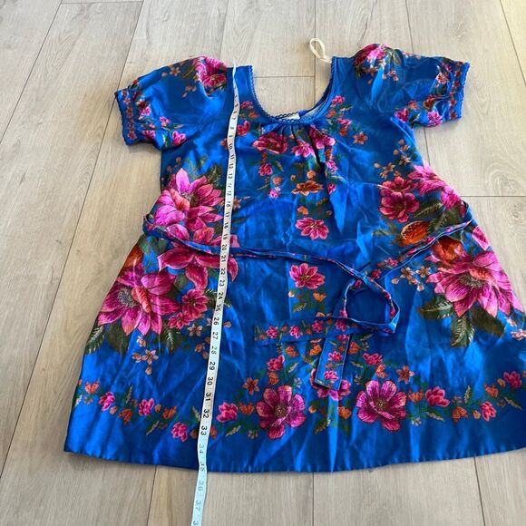 FARM Rio Women's Blue Summer Fruit Scarf Dress size L - Picture 2 of 11